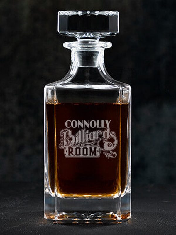 Billiards Room : Whiskey Decanter - Engraved