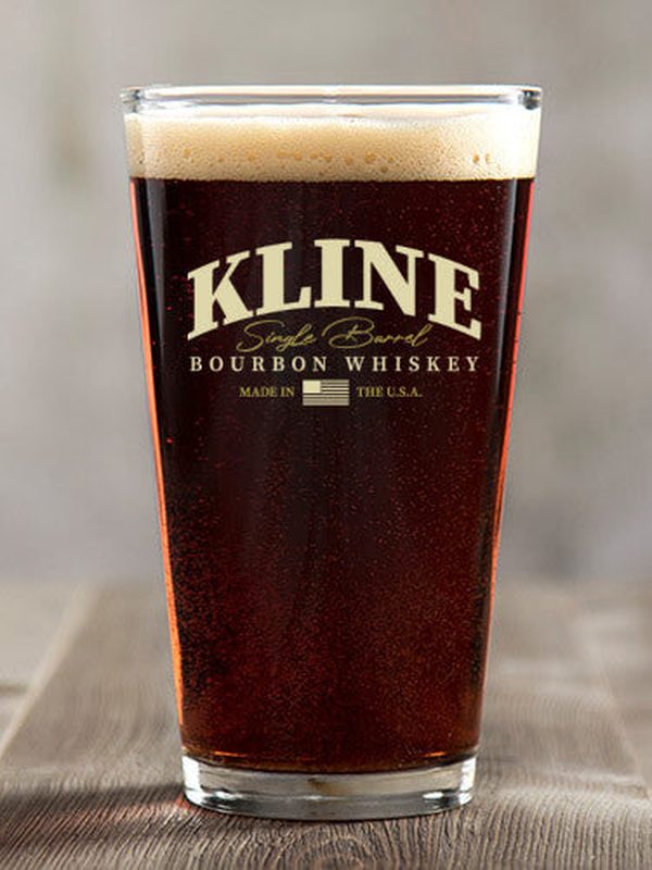 Bourbon Whiskey : Pint Glasses - Color Printed
