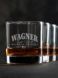 Bourbon Whiskey : Rocks Glasses - Engraved