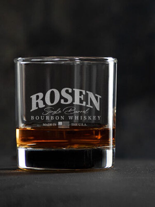 Bourbon Whiskey : Rocks Glasses - Engraved