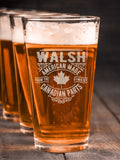 Canadian Parts : Pint Glasses - Engraved