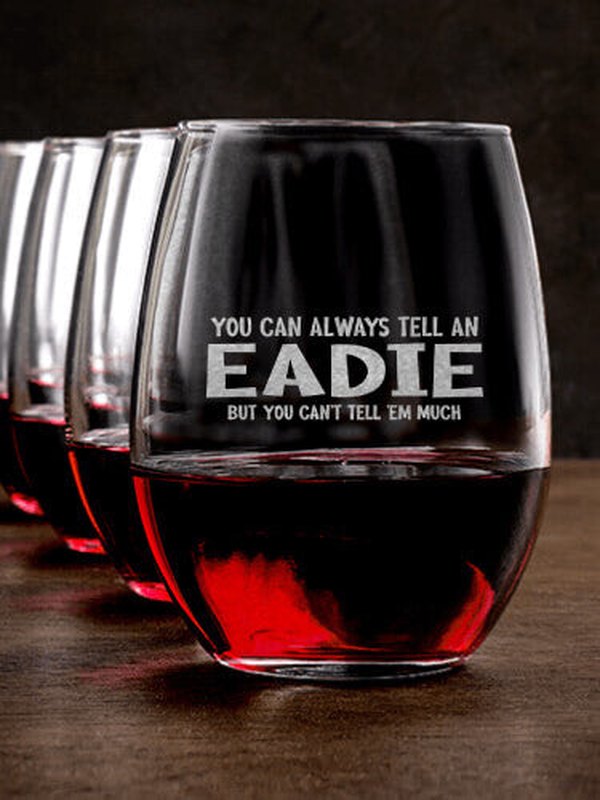 Can't Tell 'Em Much : Stemless Wine Glasses - Engraved