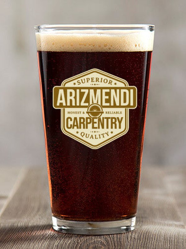 Carpentry : Pint Glasses - Color Printed