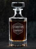 Carpentry : Whiskey Decanter - Engraved