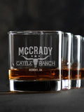 Cattle Ranch : Rocks Glasses - Engraved
