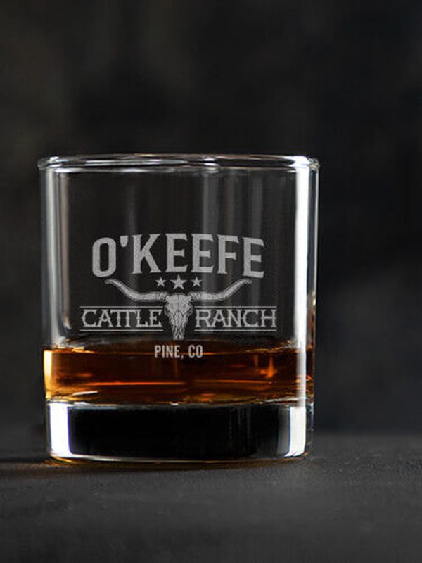 Cattle Ranch : Rocks Glasses - Engraved