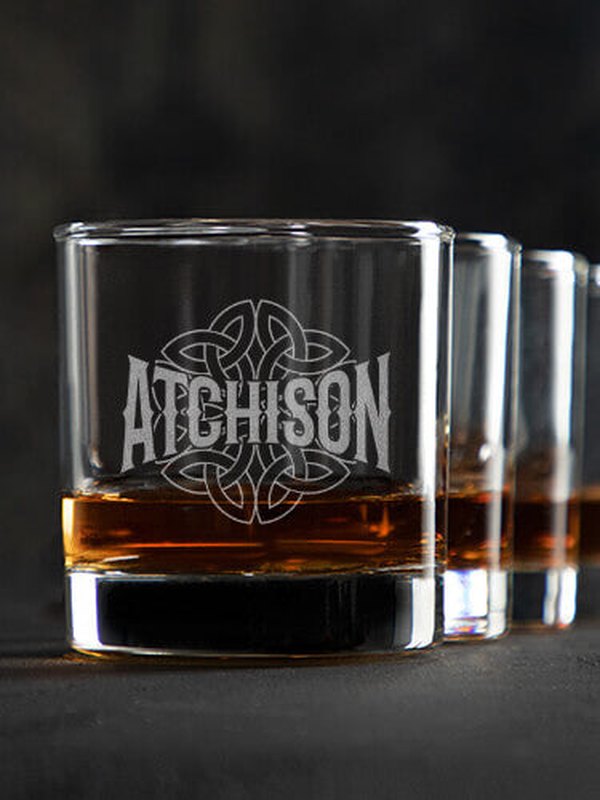 Celtic Heritage : Rocks Glasses - Engraved