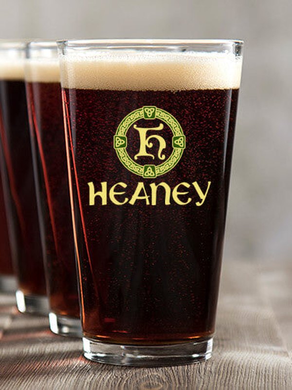 Celtic Wreath Monogram : Pint Glasses - Color Printed