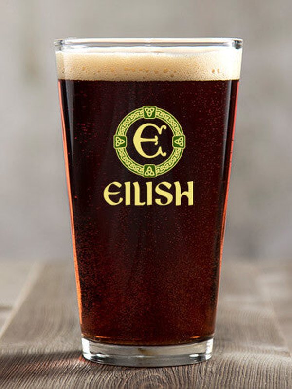 Celtic Wreath Monogram : Pint Glasses - Color Printed