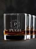 Christmas Monogram : Rocks Glasses - Engraved