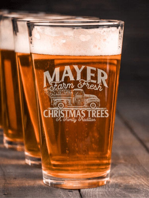 Christmas Tree Farm : Pint Glasses - Engraved