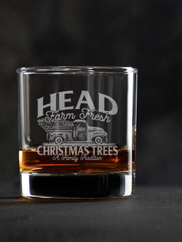 Christmas Tree Farm : Rocks Glasses - Engraved