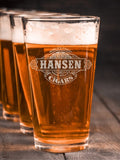 Cigars : Pint Glasses - Engraved