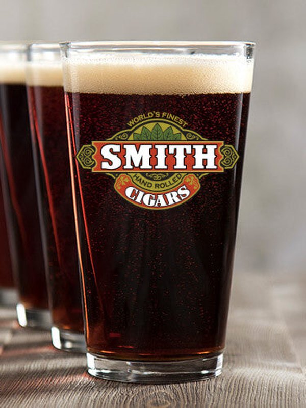 Cigars : Pint Glasses - Color Printed