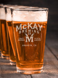 Classic Brewing Company : Pint Glasses - Engraved
