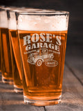 Classic Garage : Pint Glasses - Engraved