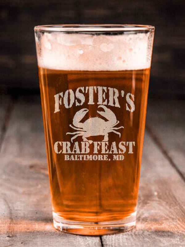 Crab Feast : Pint Glasses - Engraved