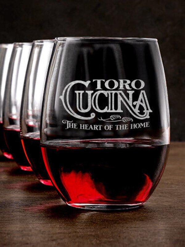 Cucina : Stemless Wine Glasses - Engraved