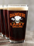 Danger Grilling : Pint Glasses - Color Printed