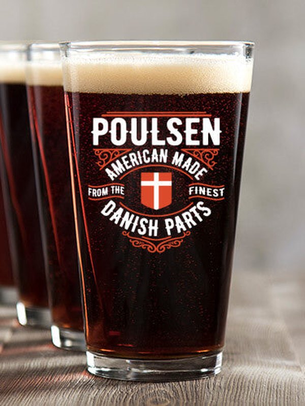 Danish Parts : Pint Glasses - Color Printed
