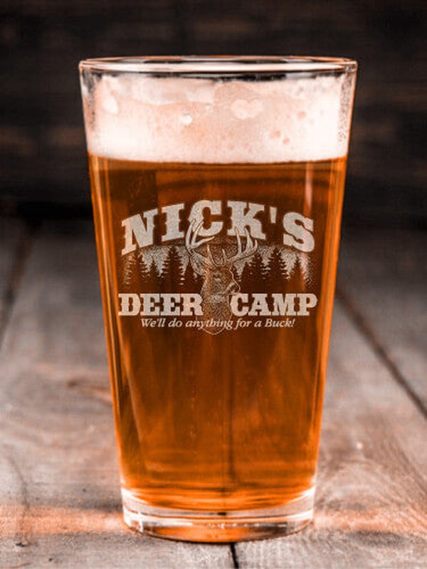 Deer Camp : Pint Glasses - Engraved