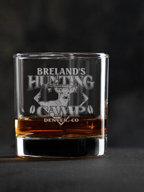 Deer Hunting Camp : Rocks Glasses - Engraved