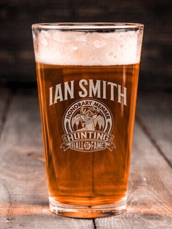 Deer Hunting Hall Of Fame : Pint Glasses - Engraved