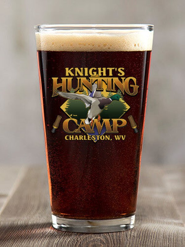 Duck Hunting Camp : Pint Glasses - Color Printed