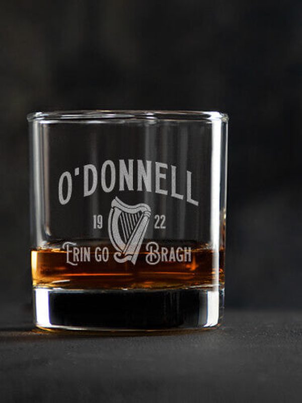 Erin Go Bragh : Rocks Glasses - Engraved