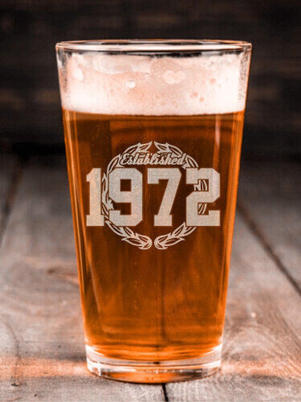 Established : Pint Glasses - Engraved