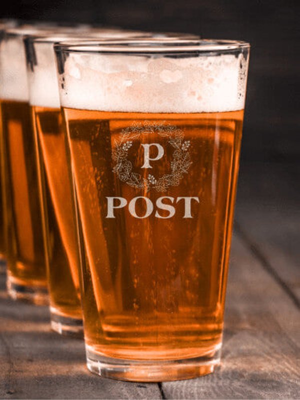 Fall Monogram : Pint Glasses - Engraved