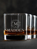 Fall Monogram : Rocks Glasses - Engraved