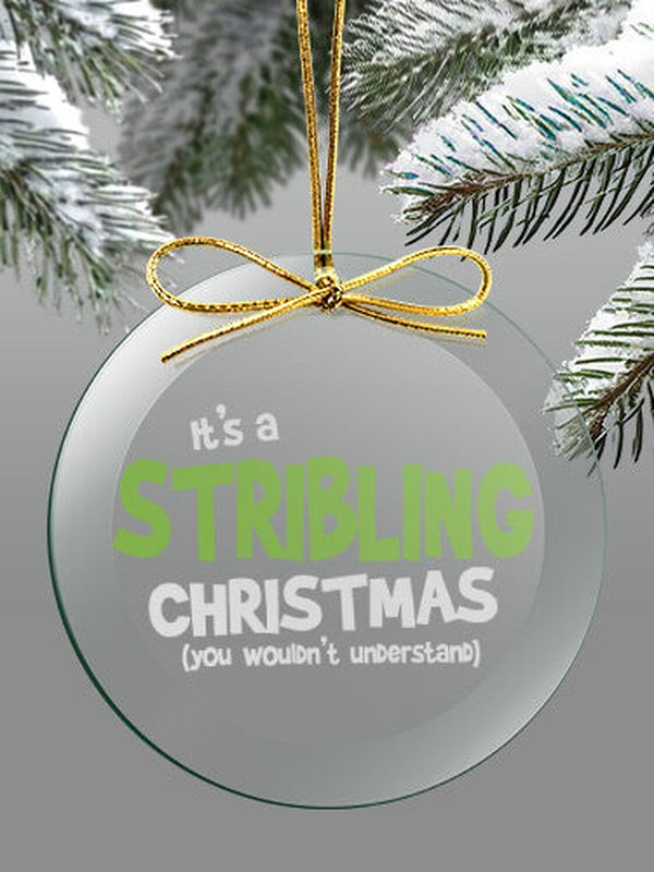 Family Christmas Thing : 4 Inch Round Glass Ornament