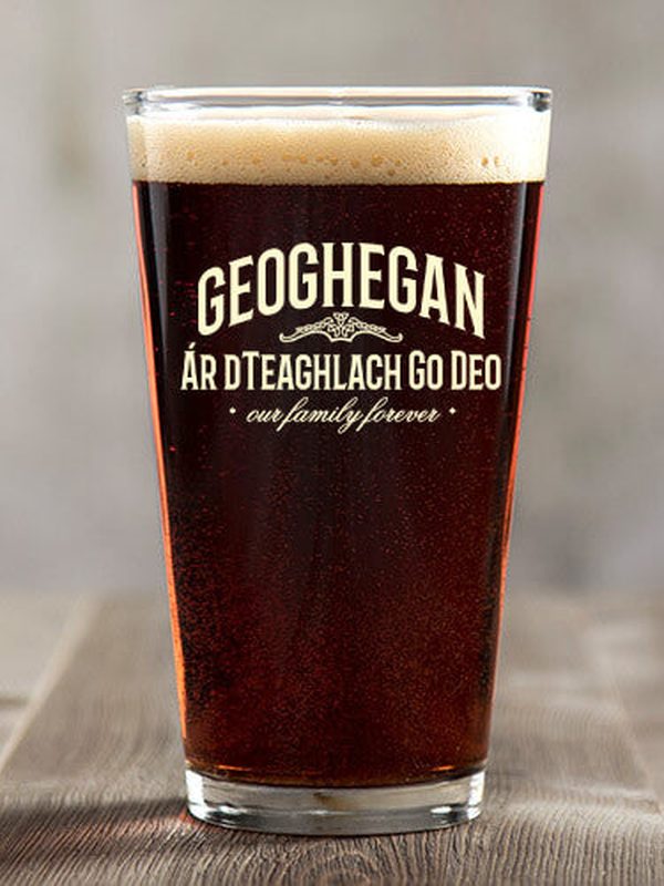 Family Forever : Pint Glasses - Color Printed