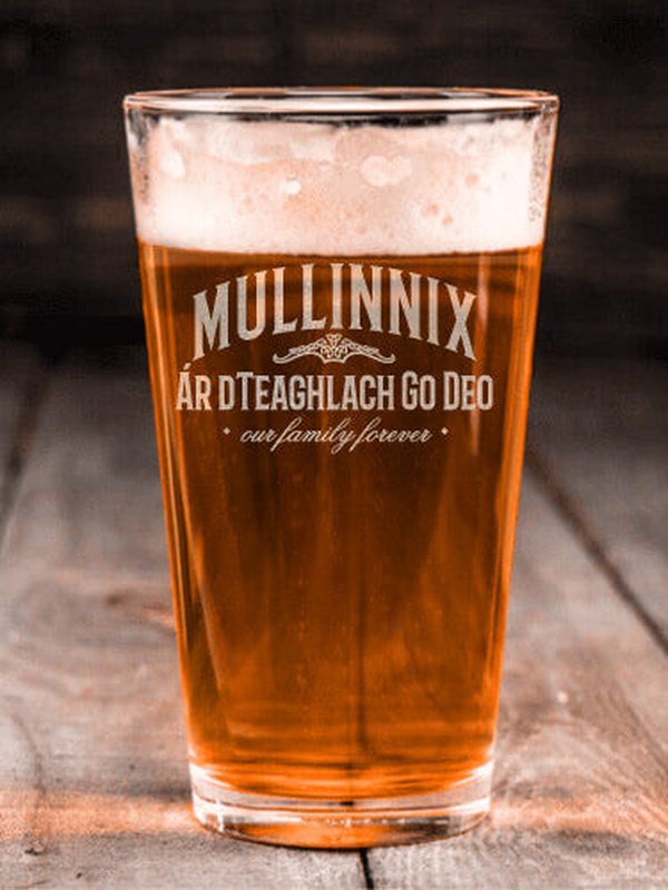 Family Forever : Pint Glasses - Engraved