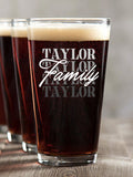 Family Repeat : Pint Glasses - Color Printed