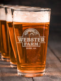 Farm : Pint Glasses - Engraved