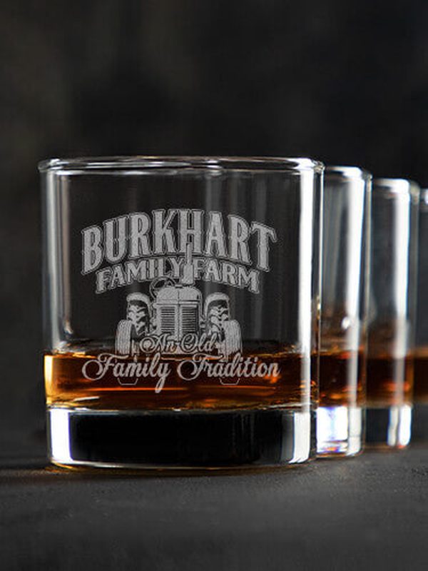 Farming Family Tradition : Rocks Glasses - Engraved