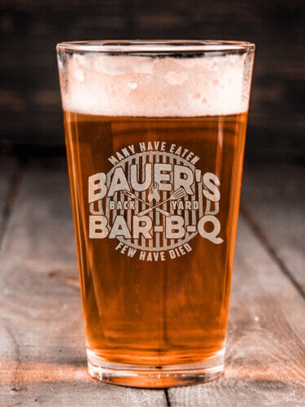 Few Have Died BBQ : Pint Glasses - Engraved