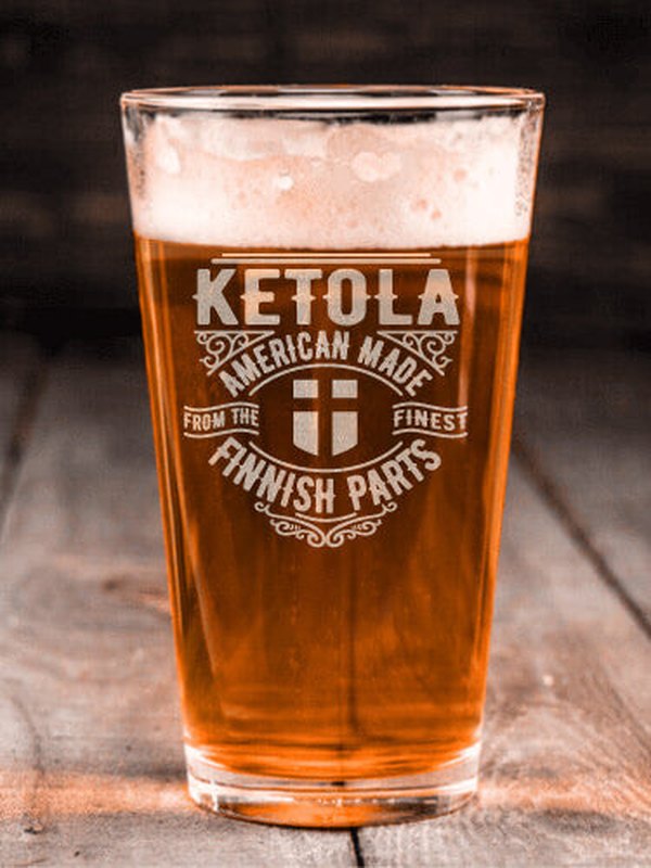Finnish Parts : Pint Glasses - Engraved