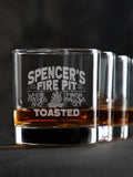 Fire Pit : Rocks Glasses - Engraved