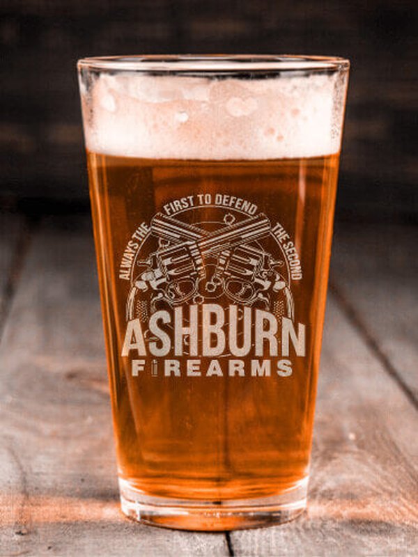 Firearms : Pint Glasses - Engraved
