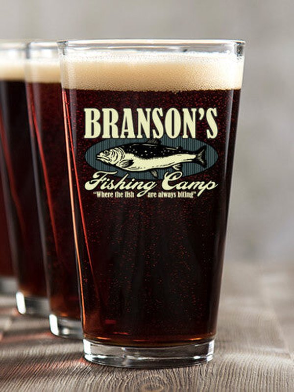 Fishing Camp : Pint Glasses - Color Printed