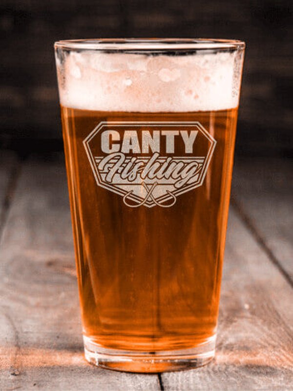 Fishing : Pint Glasses - Engraved