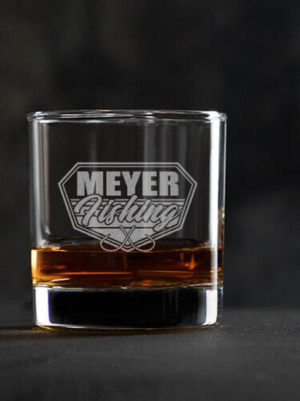 Fishing : Rocks Glasses - Engraved