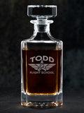Flight School : Whiskey Decanter - Engraved