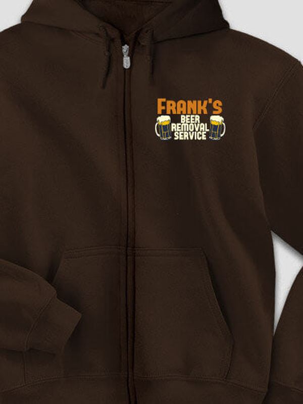 Beer Removal : Embroidered Zip Hoodies