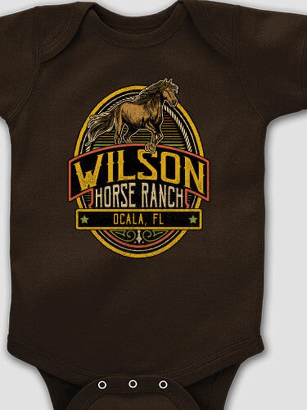 Classic Horse Ranch : Printed Baby Bodysuits