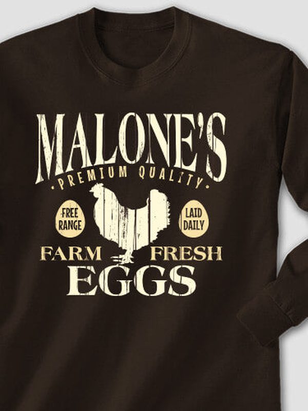 Farm Fresh Eggs : Printed Long Sleeves