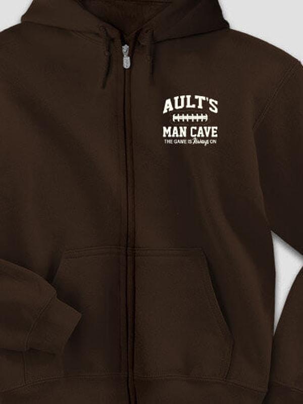 Football Man Cave : Embroidered Zip Hoodies